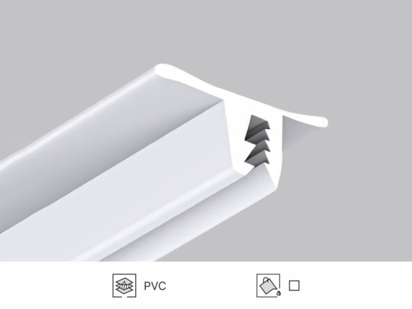1 TL-303 INSERT PVC POUR PROFILS MURAUX ET DE PLAFOND BLANC