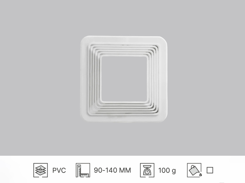 17 PLATEFORME CARRÉE UNIVERSELLE 90-140MM