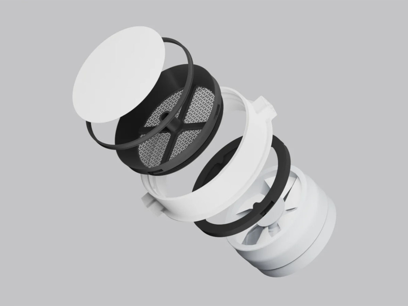 MD 01-12 GRILLE DE VENTILATION AVEC ADAPTATEUR VENTILATEUR 100MM (VENTILATEUR NON INCLU)