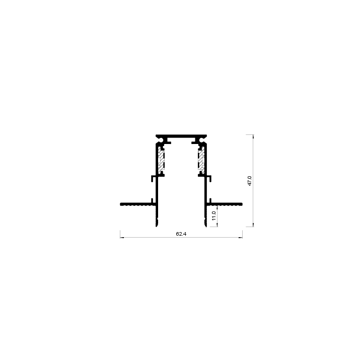 TRM02 RAIL MAGNÉTIQUE POUR PLAQUES DE PLÂTRE